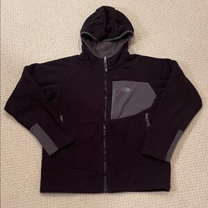 The North Face Kids Black and Gray Fleece lined Jacket